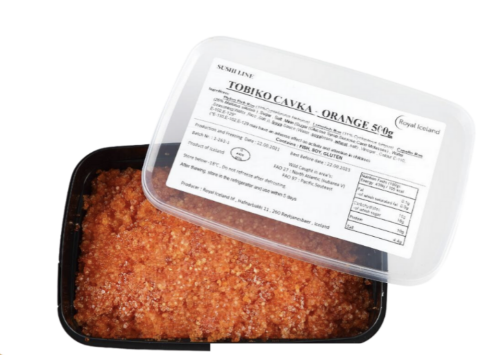 Tobiko Cavka Turuncu Balık Yumurtası 500 gr x12 (Ad: 1300₺)