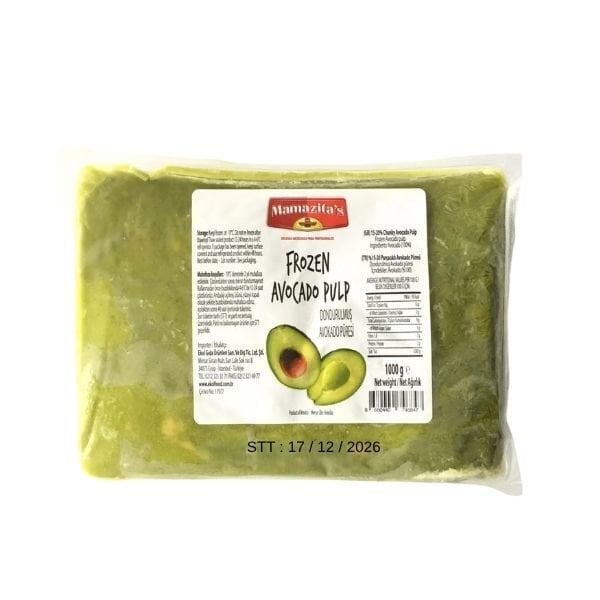 Mamazitas Avokado Püresi 1000 Gr – Doğal ve Katkısız Guacamole Bazı